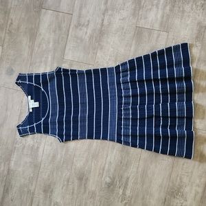 Max Studio Navy and White Sundress